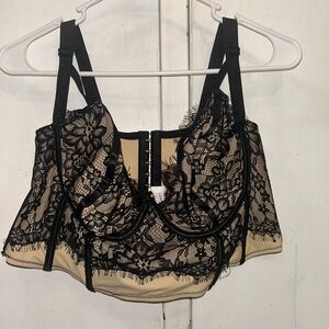 Elegant Black Lace Bustier